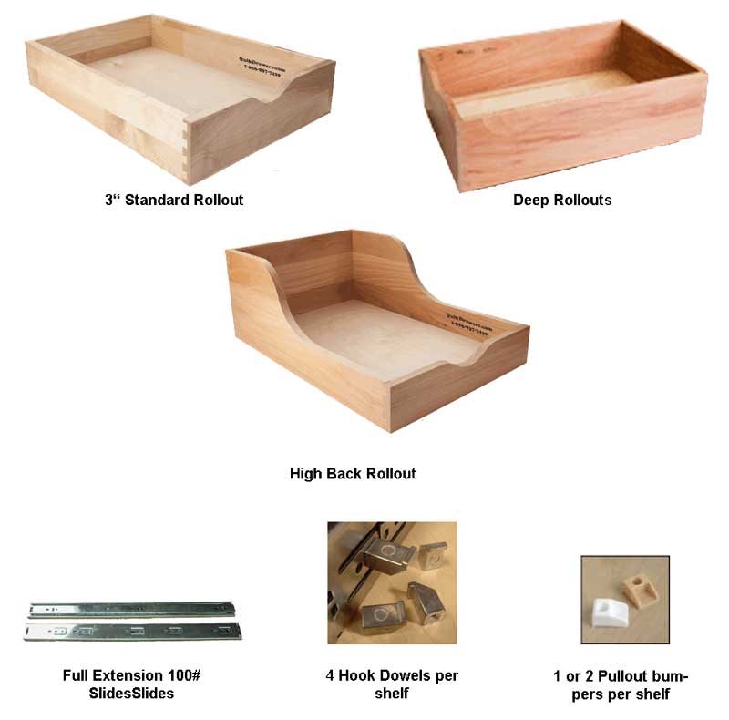 QuikDrawers QuikTRAY "All In One Kit" Add-Ons